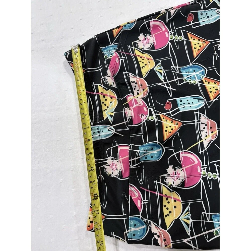 Bskinz Cheers Black Cocktail Skort Size M Tennis Pickleball Skirt Pockets